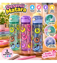 Donut Desenli Çocuk Matarası