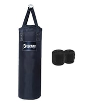 Desfabe Polydes 80x25 Cm Kolonlu Boks Kum Torbası Siyah+El Sargı Bandajı