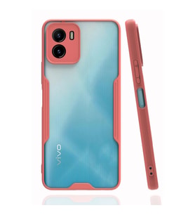 Vivo Y15s Kılıf Platin Silikon - Pembe