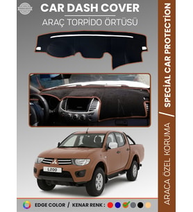 MITSUBISHI L200 (2006-2015) Torpido Örtüsü Ön Göğüs Koruma Araca Özel Tam Uyum Kaymaz