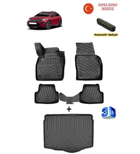 Volkswagen Taigo 2020 Sonrası Uyumlu 3D Havuzlu Paspas ve 3D ALT KADEME Bagaj Havuzu Seti ASMA KOKU VE NUMARATÖR HEDİYELİ