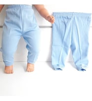 Sade Mavi Tek Alt Bebek Penye Pantolon