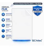 SChitec Lenovo Xiaoxin Pad Pro (2021) Uyumlu Ön Yüzey Nano Şeffaf Hidrojel Ekran Koruyucu