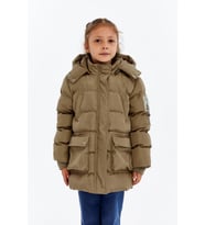 Kız Çocuk Kalın Kışlık Kapüşonlu Kaban 51349 (Camel)