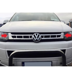 Volkswagen T5 Caravelle Krom Ön Panjur  2 Prç. P.Çelik 2010-2014 Arası