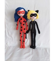 Mucizevi Uğur Böceği ve Kara Kedi Amigurumi Organik Oyuncak