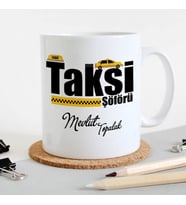 Taksicilere Özel İsim Yazılı Kupa Bardak