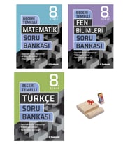 LGS 8. Sınıf Beceri Temelli Soru Bankası Matematik Fen ve Türkçe 3lü Set