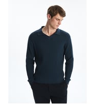 LCW Vision Petrol Polo Yaka Erkek Triko Kazak
