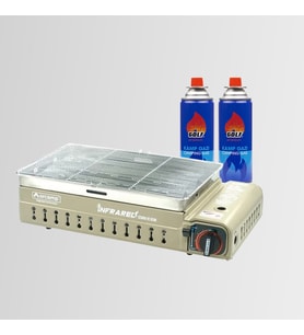 CK-507 Orcamp Portatif Kamp Ocak Izgara Çantalı + 2 Golf 227 Gr Kartuş
