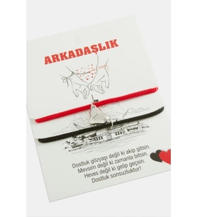 2'li Kalp Mıknatıslı Arkadaşlık Bilekliği (Kırmızı)