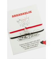 2'li Kalp Mıknatıslı Arkadaşlık Bilekliği (Kırmızı)