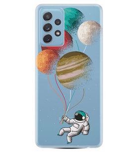 Kılıfland Samsung Galaxy A72 Kılıf Silikon Resimli Kapak Astronaut Baloons Stok 256