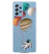 Kılıfland Samsung Galaxy A72 Kılıf Silikon Resimli Kapak Astronaut Baloons Stok 256