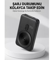 LCD Ekranlı Kablosuz Powerbank Type C ve USB Çıkışlı Yeni Nesil