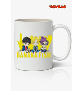 Banana Fish Karakterler Anime Temalı Beyaz Kupa Bardak Sevgiliye Arkadaşa Hediye