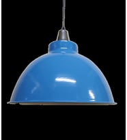 Metal Mavi Beyaz Retro Dekoratif Kafe Mutfak Sarkıt Avize (Burnt Olive)