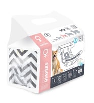 M-Pets Diapers Dişi Köpekler İçin Külot (L) 10'lu