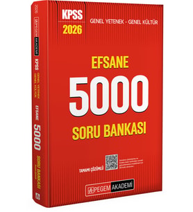Pegem Efsane 5000 Soru Bankası Tamamı Çözümlü