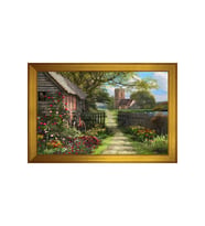 Manzara Temalı Kanvas Tablo 50 x 70 cm Gold Çerçeve
