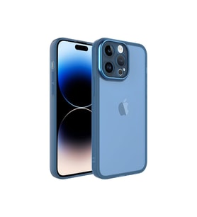Apple iPhone 14 Pro Max Uyumlu Kılıf Kamera Korumalı Transparan Zore Post Kapak (Mavi)