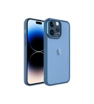 Apple iPhone 14 Pro Max Uyumlu Kılıf Kamera Korumalı Transparan Zore Post Kapak (Mavi)