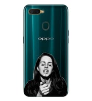 Oppo A5S/AX7/A12 Uyumlu Lana Del Rey Desenli Şeffaf Telefon Kılıfı