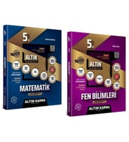 Altın Karma Yayınları 5. Sınıf Matematik + Fen Bilimleri Altın Etkinlikli Kazanım Soru Bankası