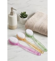 Lexroo Plastik Saplı Vücut Temizleme Fırçası, Sırt ve Vücut için, Banyo ve Duş Aparatı, 35 cm