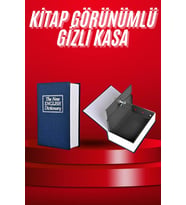 Kitap Görünümlü Gizli Kasa Büyük Boy Anahtarlı Kilitli Para Kasası