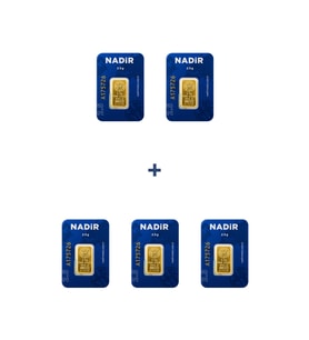 Nadir Gold 24 Ayar 12,5 Gram Külçe Altın (5 Adet 2,5 Gram Külçe Altın )