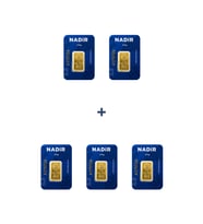 Nadir Gold 24 Ayar 12,5 Gram Külçe Altın (5 Adet 2,5 Gram Külçe Altın )