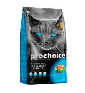 Prochoice Pro 34 Somonlu ve Pirinçli Yetişkin Kedi Maması 2 KG