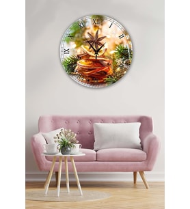 Bilge Retro Tasarımlı Duvar Saati 35x35cm (Baskılı)