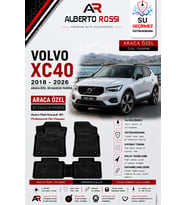 VOLVO XC40 2018 - 2026 Araca Özel Kauçuk 3D Profesyonel Oto Paspası