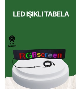 Usb Girişli Rgb Led Tabela Ayarlanabilir Parlaklık Kayan Yazı Özellikli