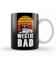 Retro Westie Dad West Highland Terrier Father Dogs Owner Kupa Bardak Porselen