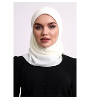 Kofra Desenli Baş Örtü - Krem (Karışık)