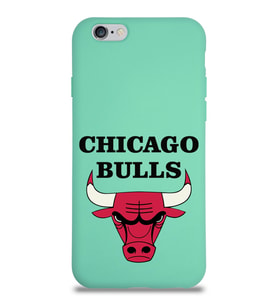 Apple iPhone 6 Plus Uyumlu Lansman Kılıf Chicago Bulls Tasarımlı Altı Kapalı İçi Kadife Kaplı  Kapak (Şeffaf)
