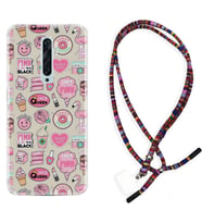 Oppo Reno 2Z 4 Lite 4 Pro 5 6 7 A31 Kılıf Boyun Asklı Rasta Silikon Donut Flamingo 1415