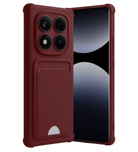 Redmi Note 14 Pro 4G Kelvin Kartvizitli Silikon - Bordo