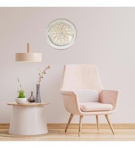 Antik Krem Eskitme Duvar Saati 57 cm HK205