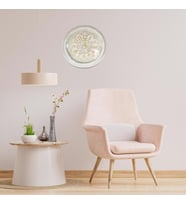 Antik Krem Eskitme Duvar Saati 57 cm HK205