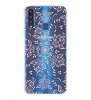 Samsung Galaxy A20s  Kapak Nostalji Desen Tasarımlı Şeffaf Silikon Kılıf