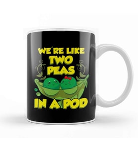 Cute We re Like Two Peas In a Pod Funny Food Pun Kupa Bardak Porselen