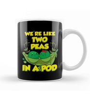 Cute We re Like Two Peas In a Pod Funny Food Pun Kupa Bardak Porselen