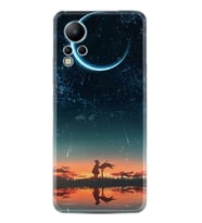 Infınix Note 12 Kılıf Silikon Desen Özel Seri Ay ve Kız 1720