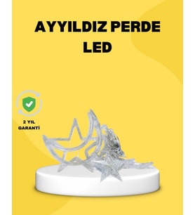 126 LED’li Yıldız Ay Perde Işık Prizden Çalışan Dekoratif Aydınlatma