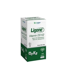 Ligone Vitamin D3 K2 120 Kapsül (Krem)