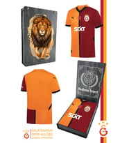 Galatasaray Orijinal Lisanslı 24/25 Parçalı Forma Aslan Baskılı Ahşap Kutulu (Sarı-Kırmızı)